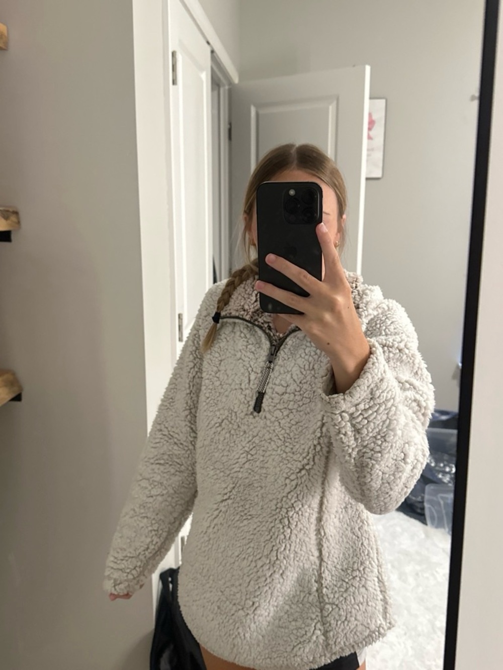 Cozy Sherpa Half-Zip Pullover Jacket